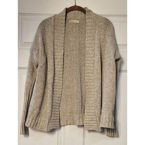 Akini Tan Open Front Cardigan Sweater Size M? Academia Poetcore Grandmacore